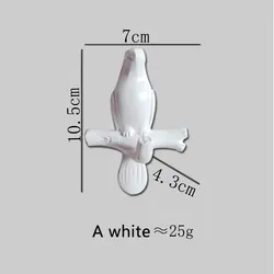 Wall rack double hook living room key clothes towel hat handbag rack bird resin creative hook