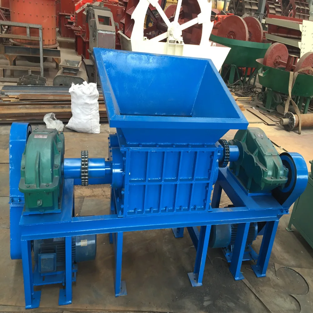 600 double shaft used tyre /plastic/ paper/steel /metal shredder machine with high machinery efficiency