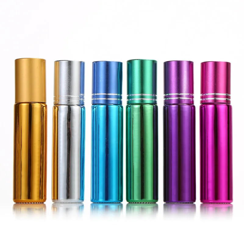 New design luxury shinny glass perfume 10ml roll on bottle wholesale
