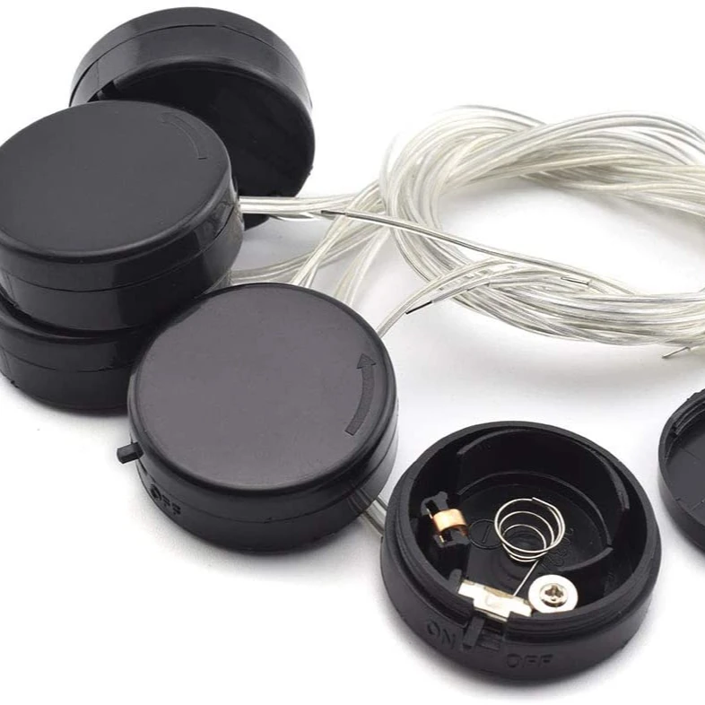 1Pcs CR2032 Button Coin Cell Battery Socket Holder Case Cover With Wire and Toggle
