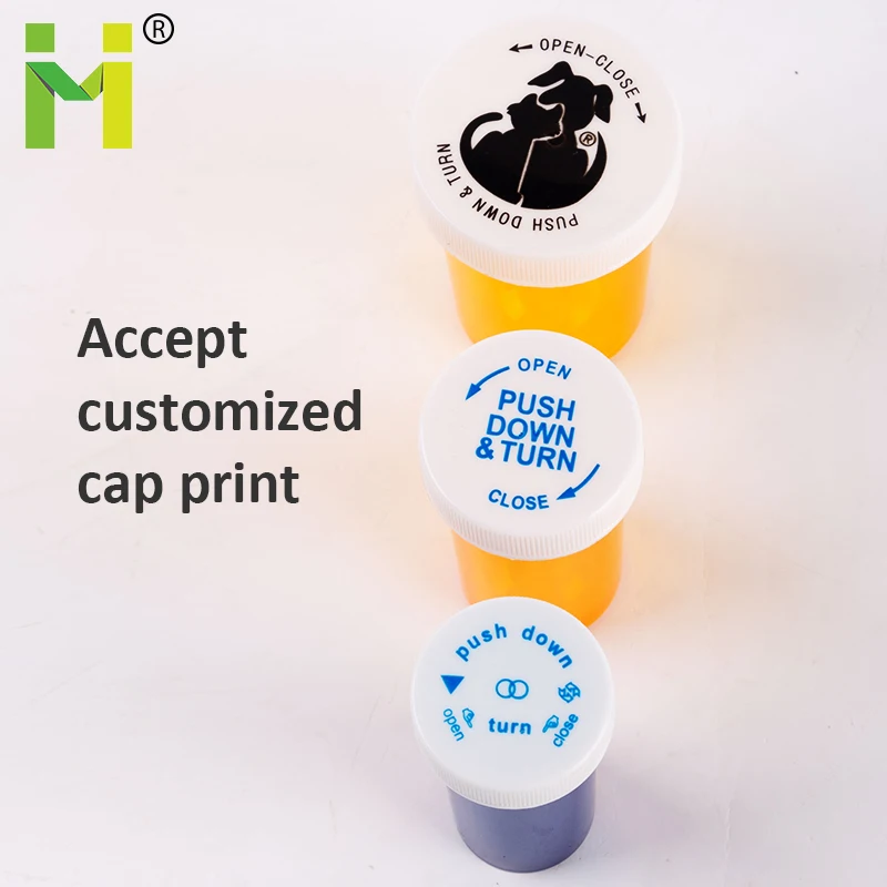 Clear plastic medical pill packaging vials medical container