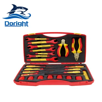 Super Quality hand Electrician VDE Insulated 1000v Tool Kit set 1000v insulated metric tool kit