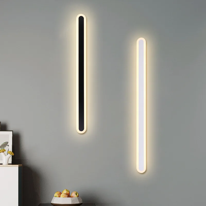 Modern Long Line LED Wall Lamp Long Strip Touch Wall Sconce Light Fixtures for Bedroom Bedside Mirror Lights Indoor Lighting 10