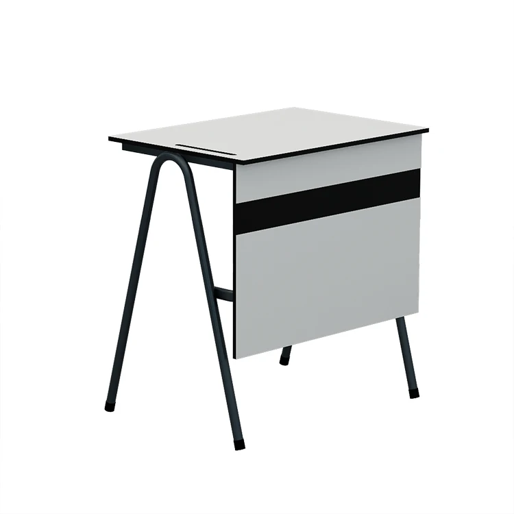 Uzbekistan School Furniture Wood Classroom Desk Student Exam Desk With Pen Slot