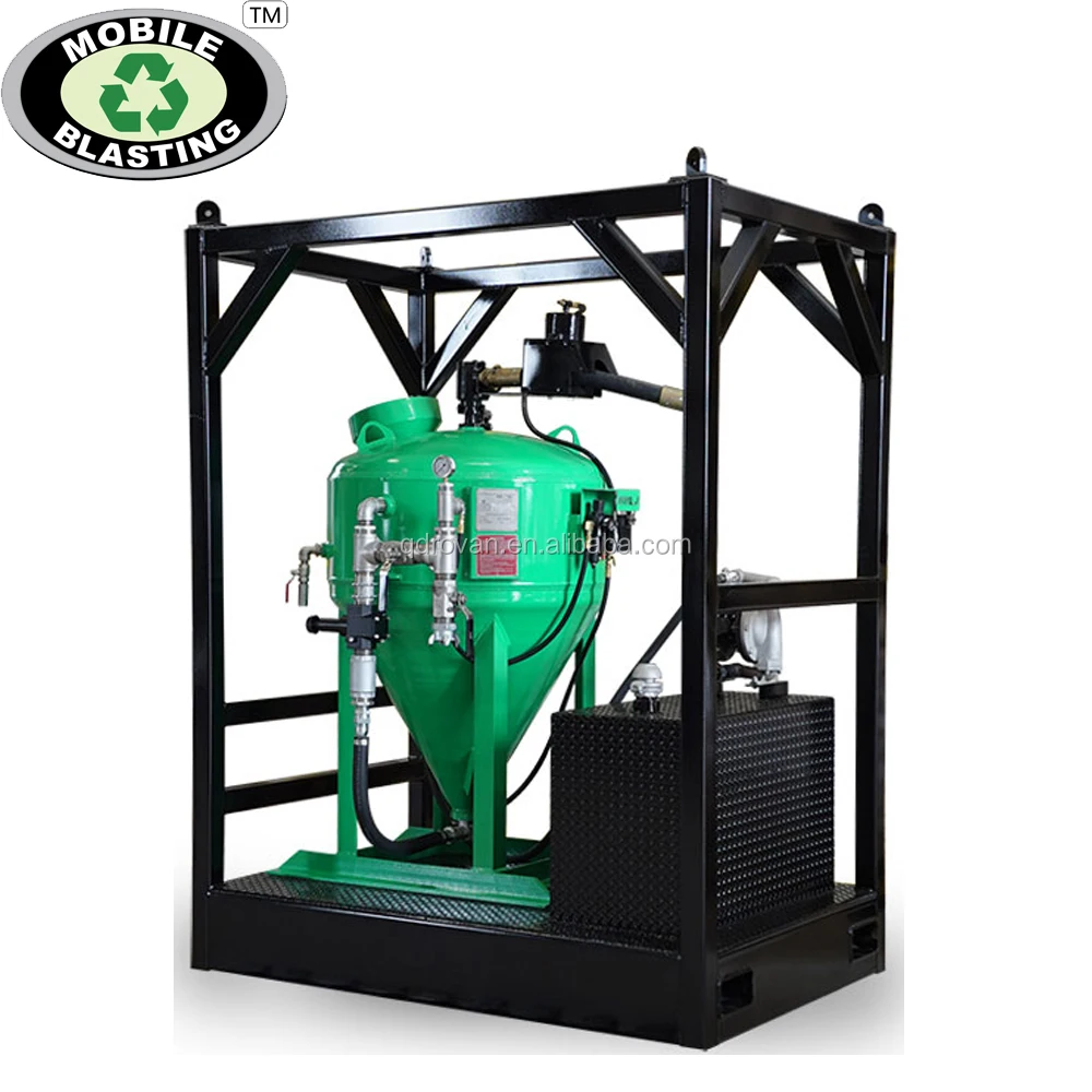 Dustless any color wet sand vapour soda no pollution high quality blasting mobile machine Db500 Db800 Db1500