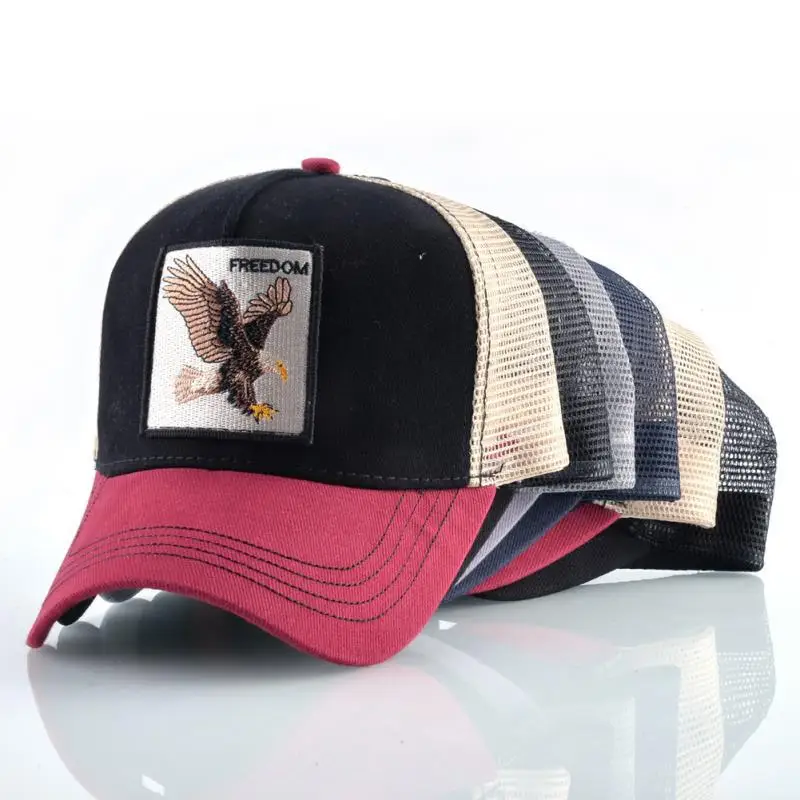 Fashion animal Embroidered Baseball Cap truck driver net goras hat style hat can be customized logo