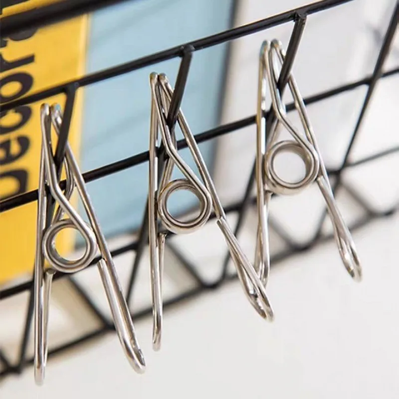 Multi-purpose Large Metal Clothes Pegs Stainless Steel Pins Clips Clamps for Sheets Socks