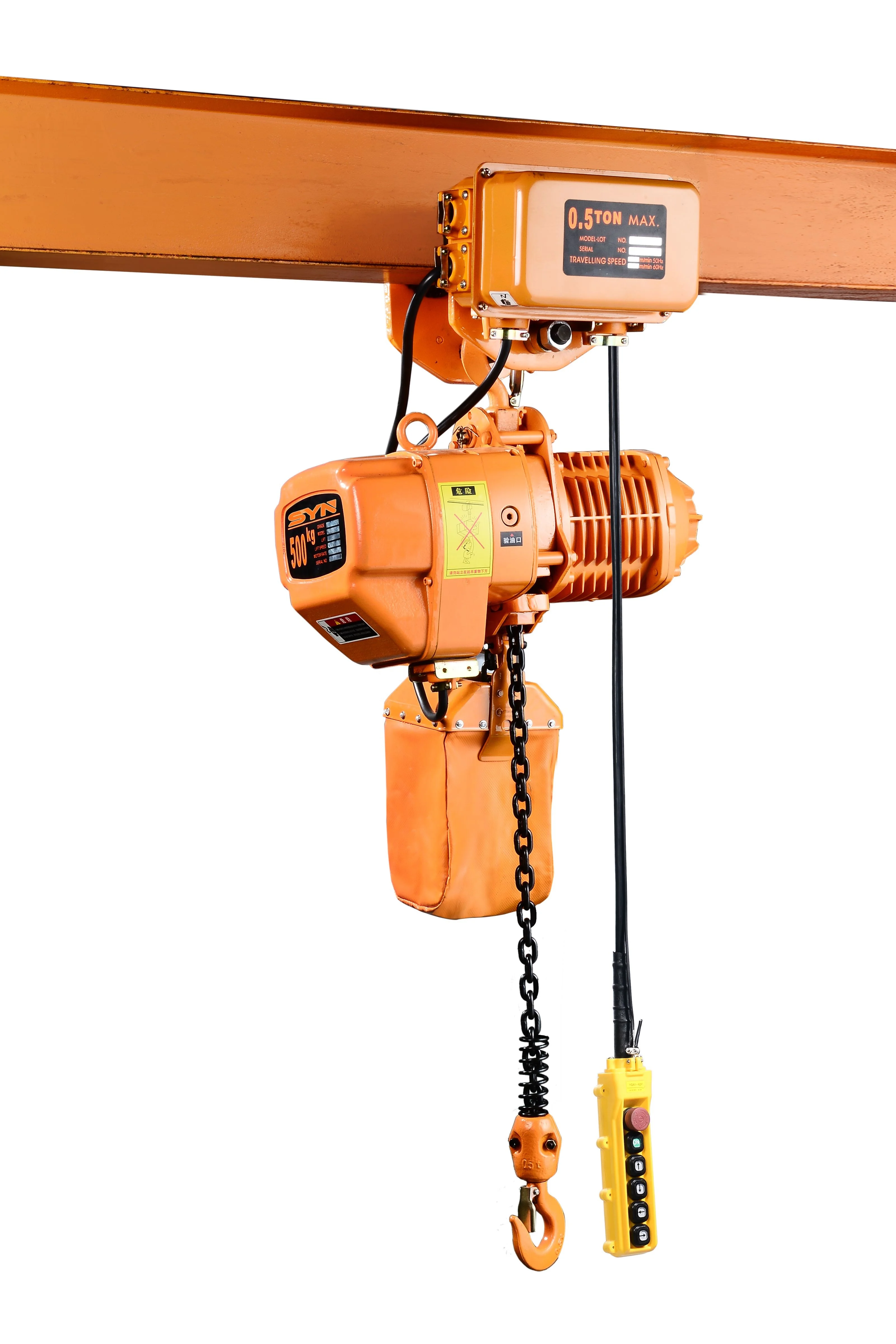 1t single chain Chain electric hoist hook chain HHBB Operation type electric hoist