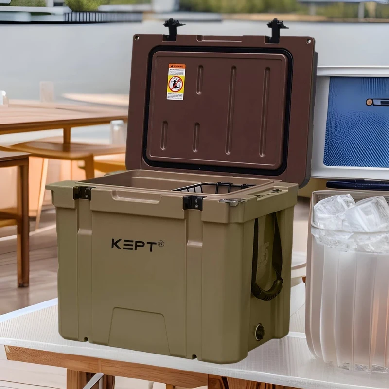 High quality 45QT  plastic rotomolded camping coolers outdoor fishing cooling box food ice chest for beer