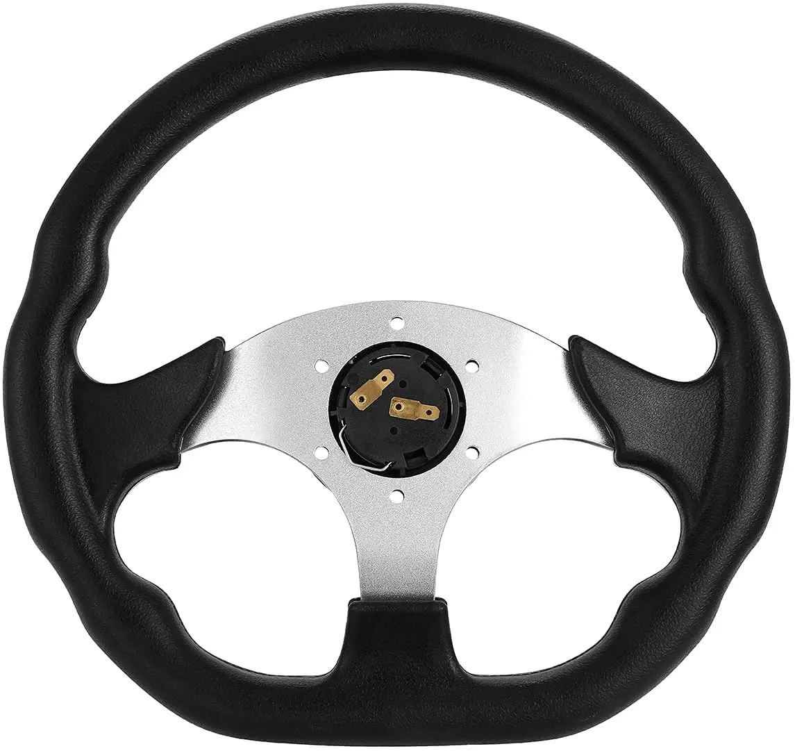 Golf car accessories Club car EZGO G29 Drive modified steering wheel racing wind Silver (14 inches)