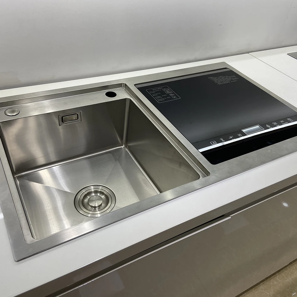 Ultrasonic dishwasher integrated kitchen sink dishwasher