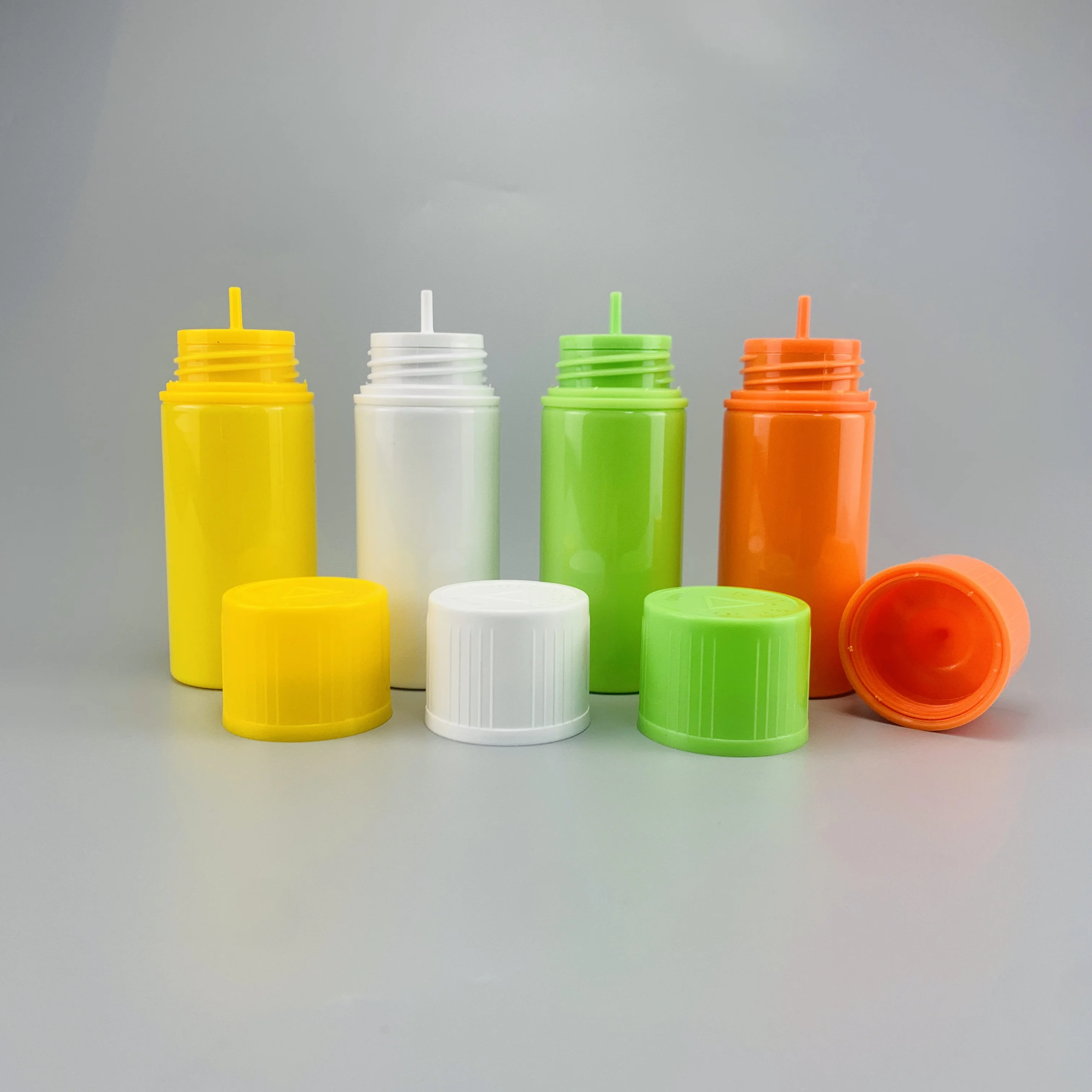 Empty 10ml 30ml 60ml 100ml plastic pet bottle v3 short fill colorful bottle for medicine