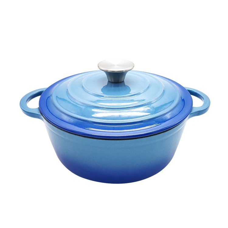 
Fashion Round Edge Cookwarel Casserole Enamel Cast Iron Cooking Pot 