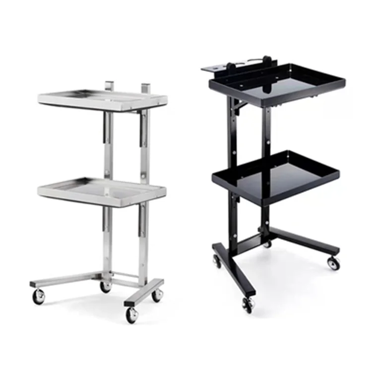 Оптовая продажа складная тележка для салона красоты из нержавеющей стали высококачественные тележки инструментов