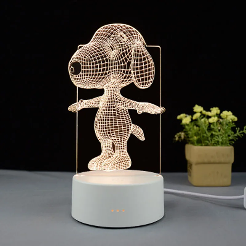  Детский акриловый ночник с трехцветной кнопкой цветной светодиодный 3D сенсорным пультом дистанционного