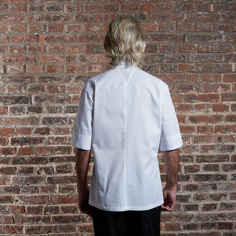 Checkedout short Sleeve cafe bar hotel fast food restaurant uniform Coat Jacket kitchen Chef Uniforms