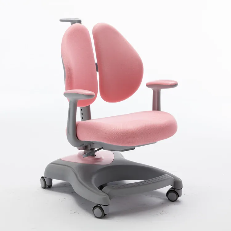 
Kids Adjust Study Chair With Armrest ,Double Back Pink Blue Height Adjustable For Students 