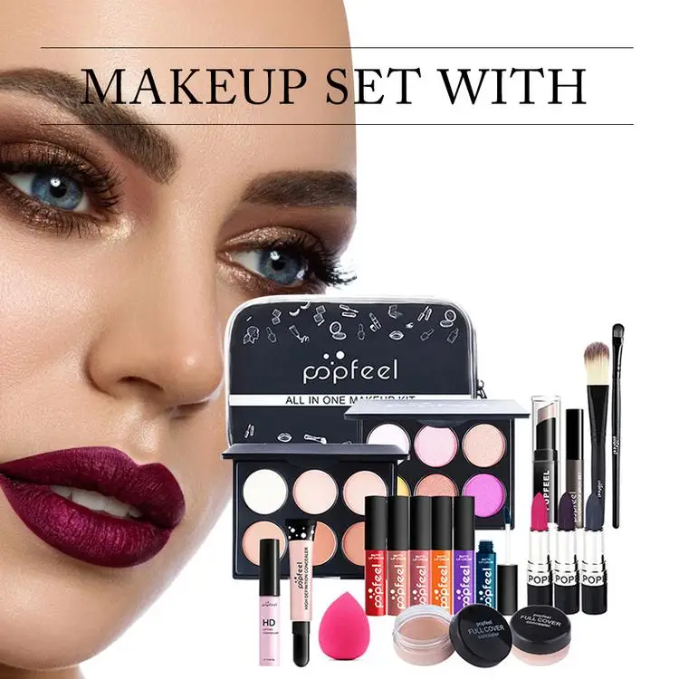 
Professional Make Up Sets Cosmetics Kit with Eyeshadows Lipstick Concealer Cosmetics Kit for Women Girls Starter 20PCS 