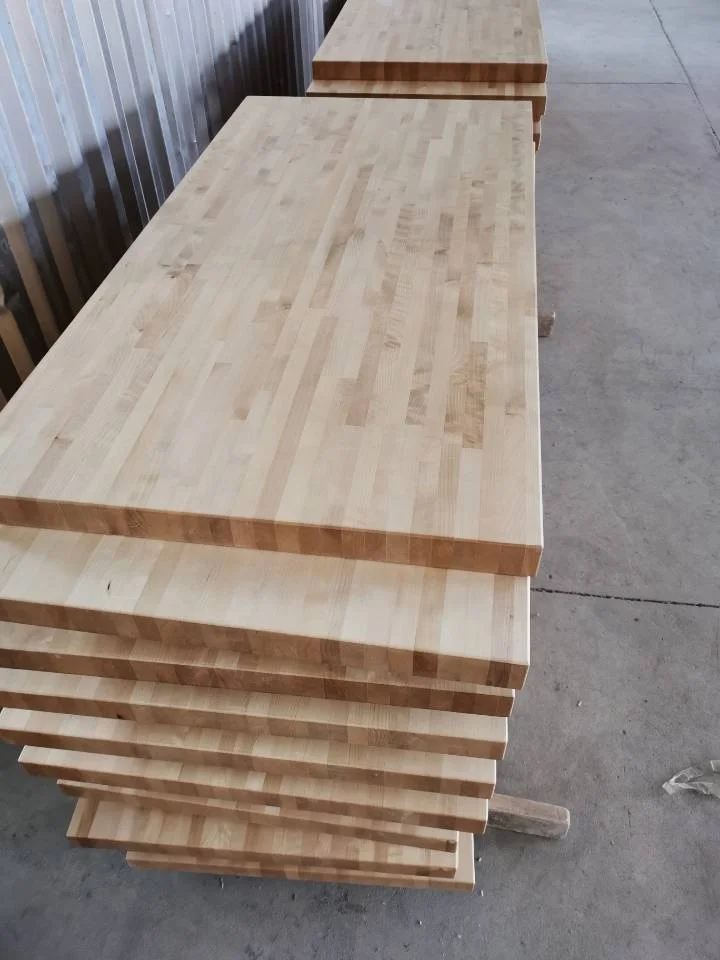 New Solid Wooden  Panel Birch finger jont locker bonch worktop board