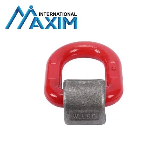 Hot Selling Alloy Steel Forged Lashing Ring Welded Grade 80 D Ring with Spring