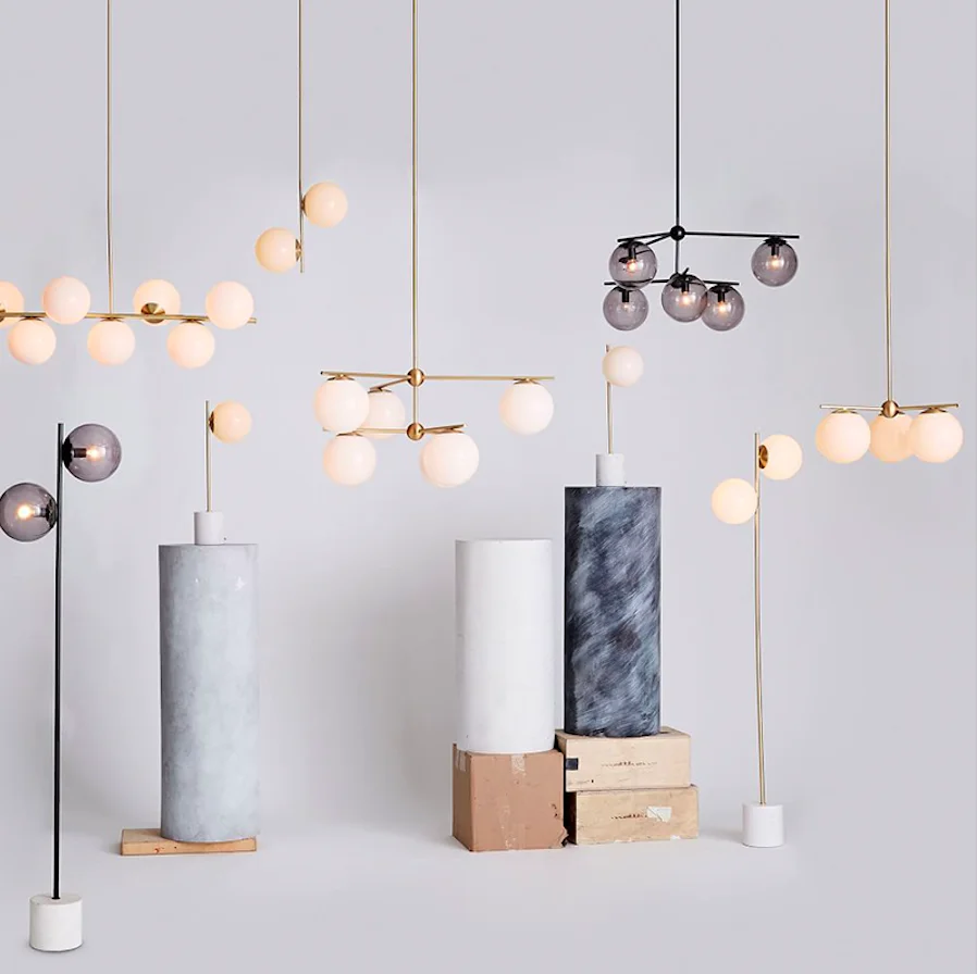 Glass ball pendant table lamp floor lamp wall lamp Indoor decoration New style  dimmable remote control