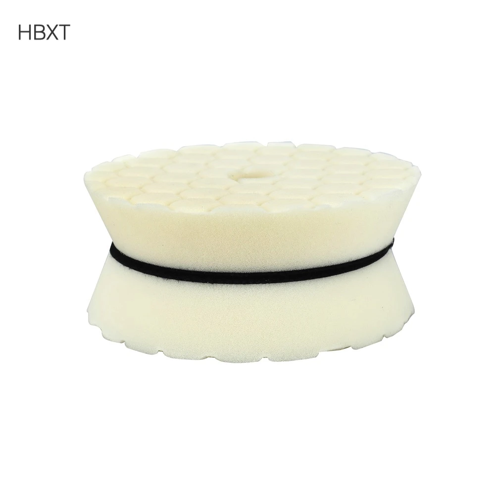 New design Hexagon White Sponge buffing pad auto abrasive foam polishing pad for buffing and waxing car