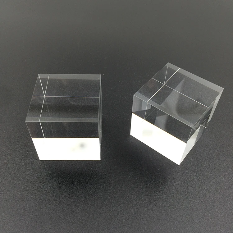 Customizable optical glass x-cube prism for Physics teach Decoration Art