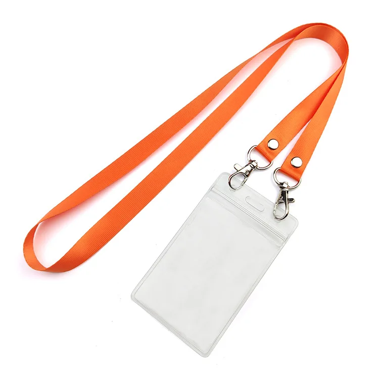 2025 Factory Customized Cheap Clear Plastic PVC Badge id Card Holder with Lanyard
