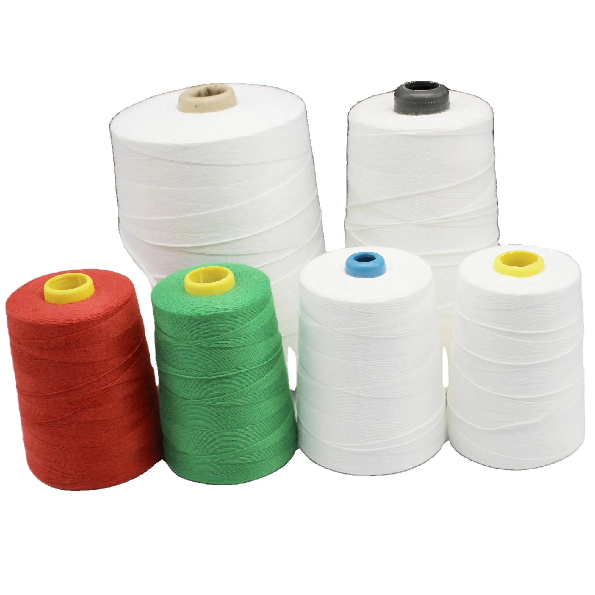 10s3 10s4  10s5  12s4  12s/5  20s6  20s12 pp woven bag sewing thread  100 spun polyester material sack closing line