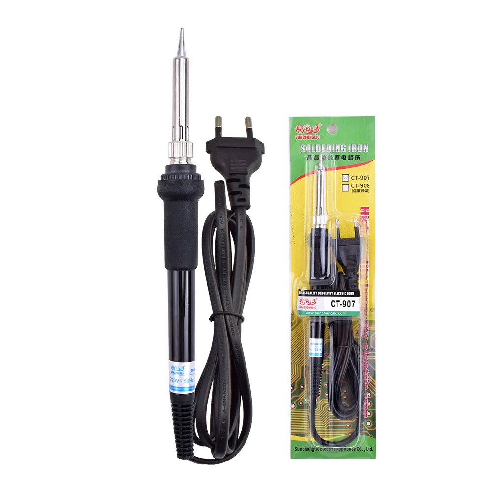 Electric soldering iron kit, 60W fast heating at 10s adjustable temperature welding gun constant temperature welding kit