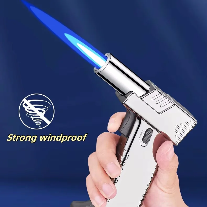 High temperature Ignition Spitfire Outdoor Windproof Ignition Spray Gun Lighter Refillable Butane Gas With Safety Lock Lighter