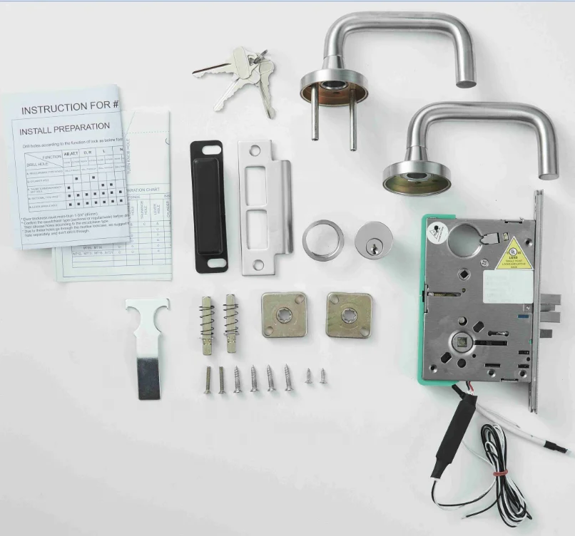 KEYMAN Electronic Lock American SOLENOID FUNCTION Electrified Door Lock Mortise ANSI Grade 1