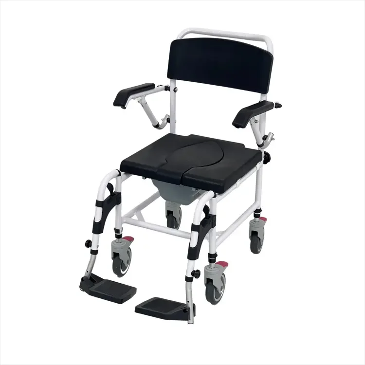 Toilet Bath Wheelchair Shower Wheelchair Commode Chair Toilet Bath Aluminum alloy Wheelchair
