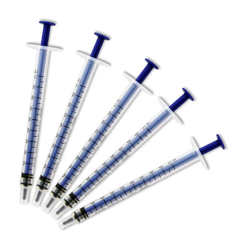 Hot sale medical consumables hypodermic 1cc plastic disposable syringe  with needle 1ml