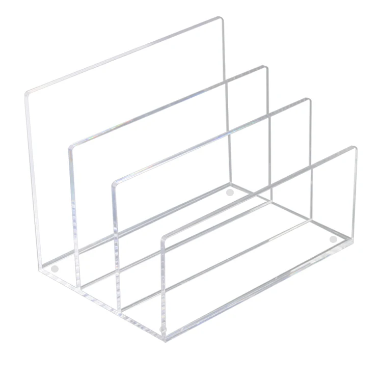 Clear Acrylic Bookends U-shaped Desk Organizer Desktop Book u-shaped stand Holder School Stationery Office Accessories