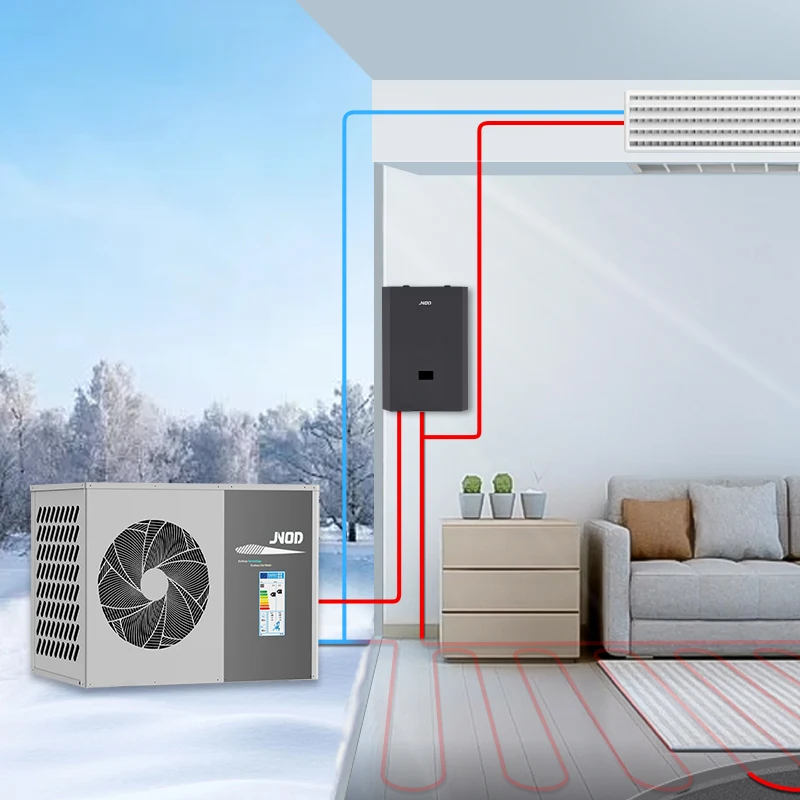 Низкотемпературный эффективный Инвертор постоянного тока JNOD -25C 380 В/50 Гц отечественный источник воздуха тепловой насос EVI для дома