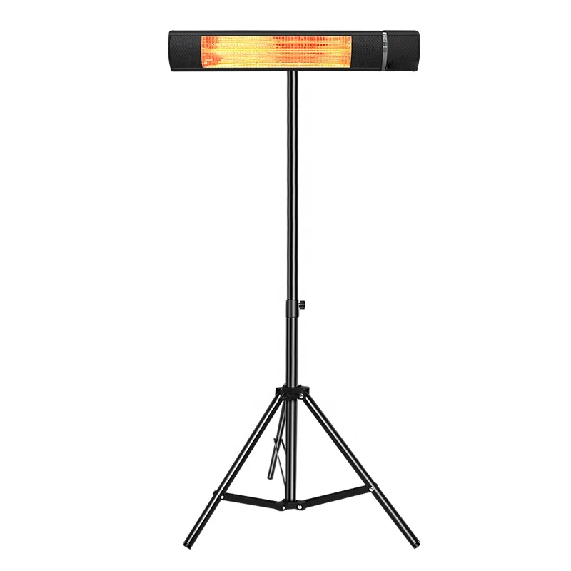 Outdoor Electric 2000w Air Heating Standing Infrared Wall-mounted Patio Outdoor Electric Space Heater With Tripod