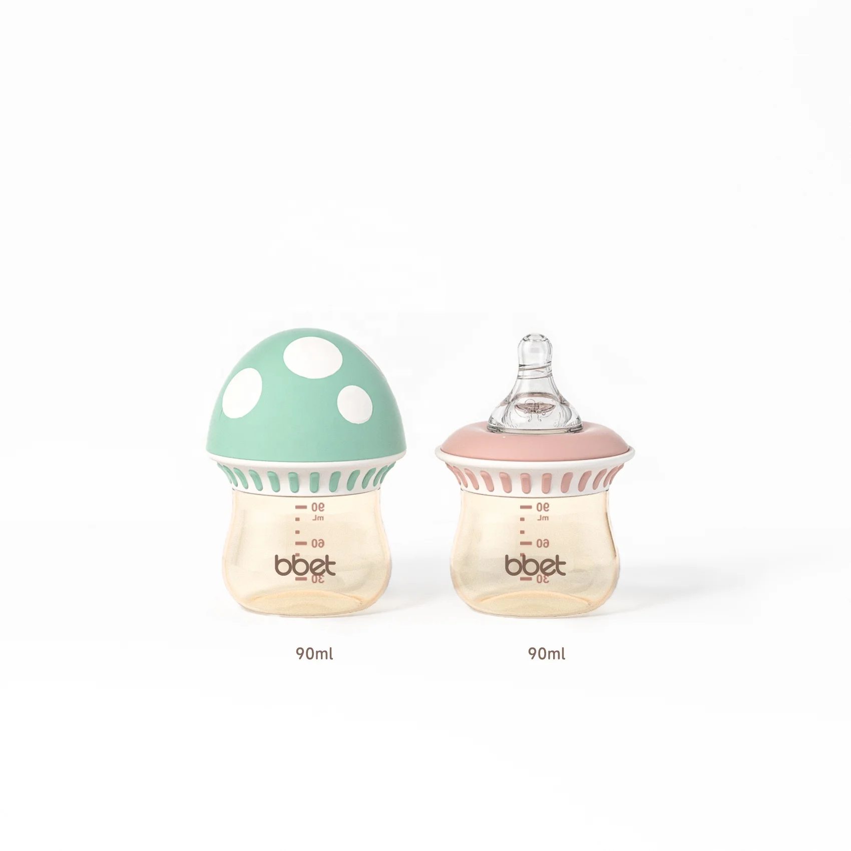 90ml Infant Newborn Hands Free Convenient Feeding Bottle Baby Milk Bottle Silicone Baby Bottle
