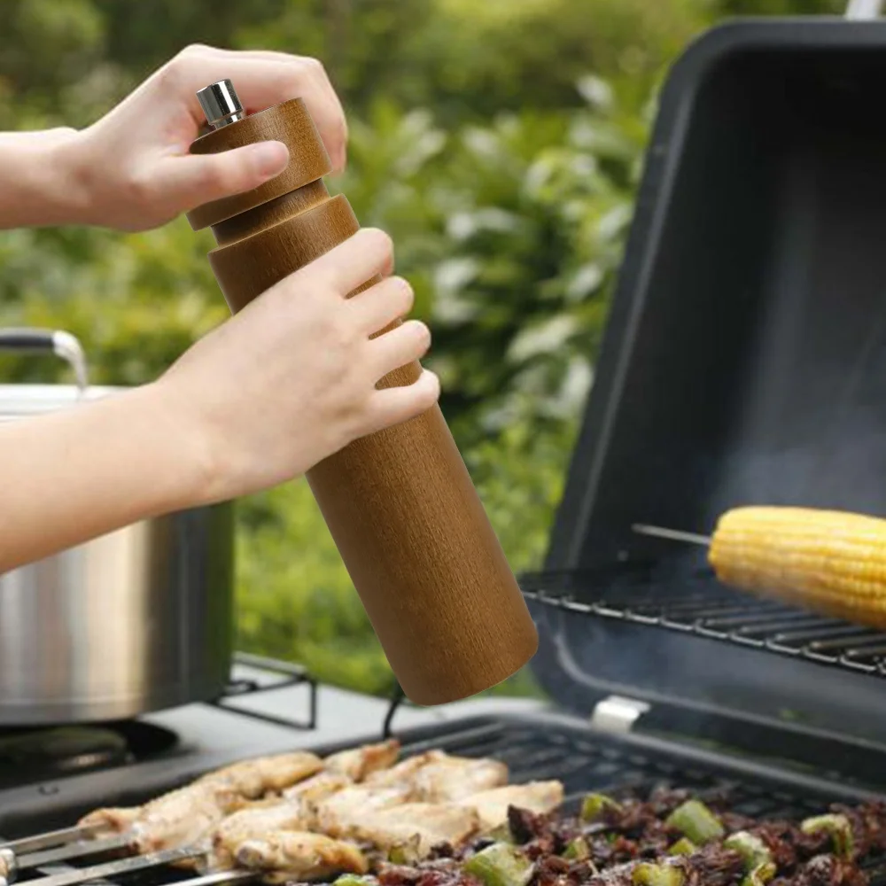 Wooden Wine Bottle Pepper And Salt Mill Set