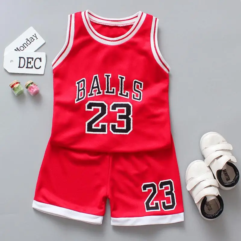 2021 New Style baby organic clothing cotton Fashion basketball clothes baby clothes set boys baby clothing