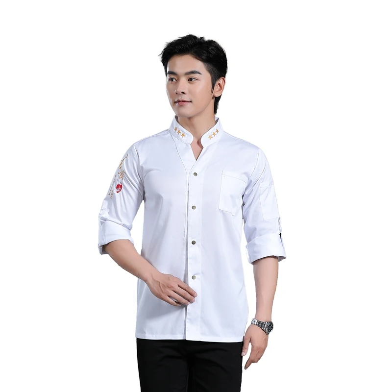 Hot selling high quality chef jacket restaurant uniform kitchen cooking chef coat