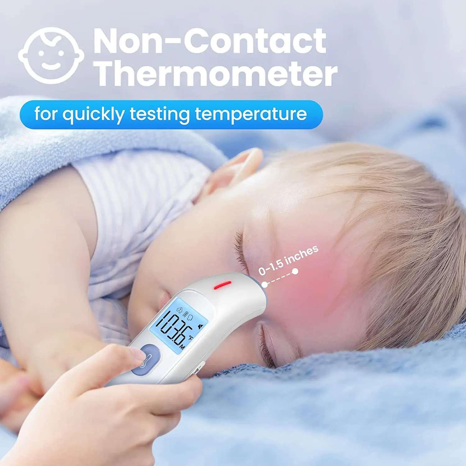 No Contact Thermometer Age Optional Infrared Thermometers for Adults and Children