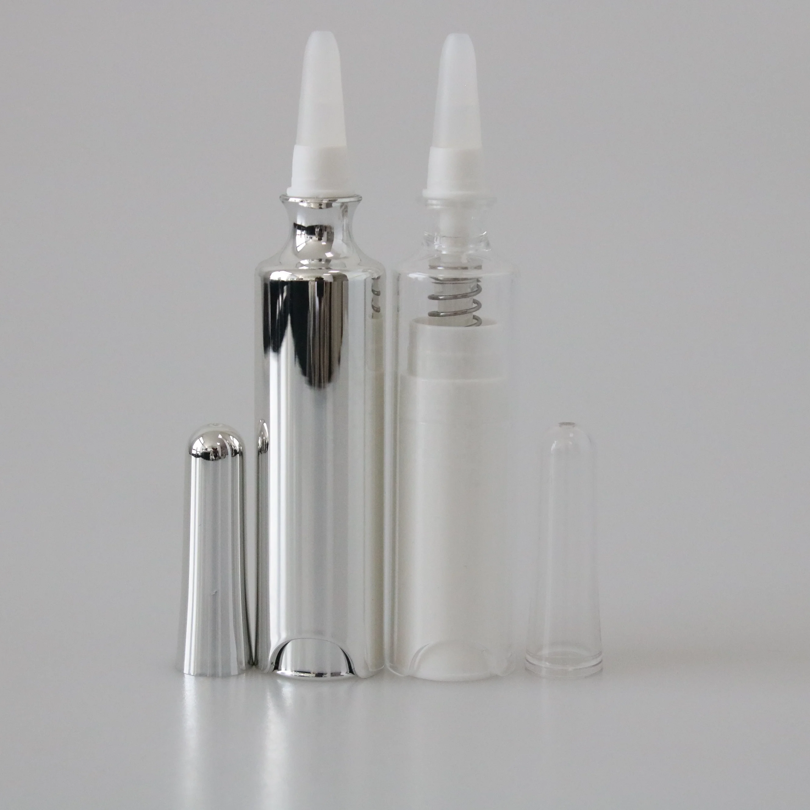 
5ml 10ml PETG Eye Cream Airless Ampoule Bottle for Eye Cream Injection Prefilled Syringe Shaped Tube 