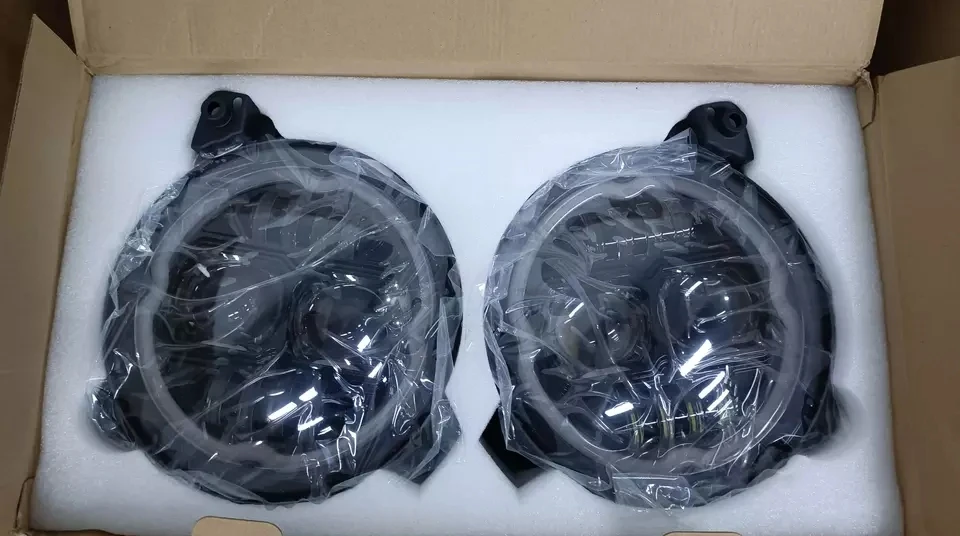 9-32V 9inch 40W RGB Round LED Headlight APP Control Top Sell Fog Lamp With DRL Turn Sign For Jeep Wrangler Offroad Led Light