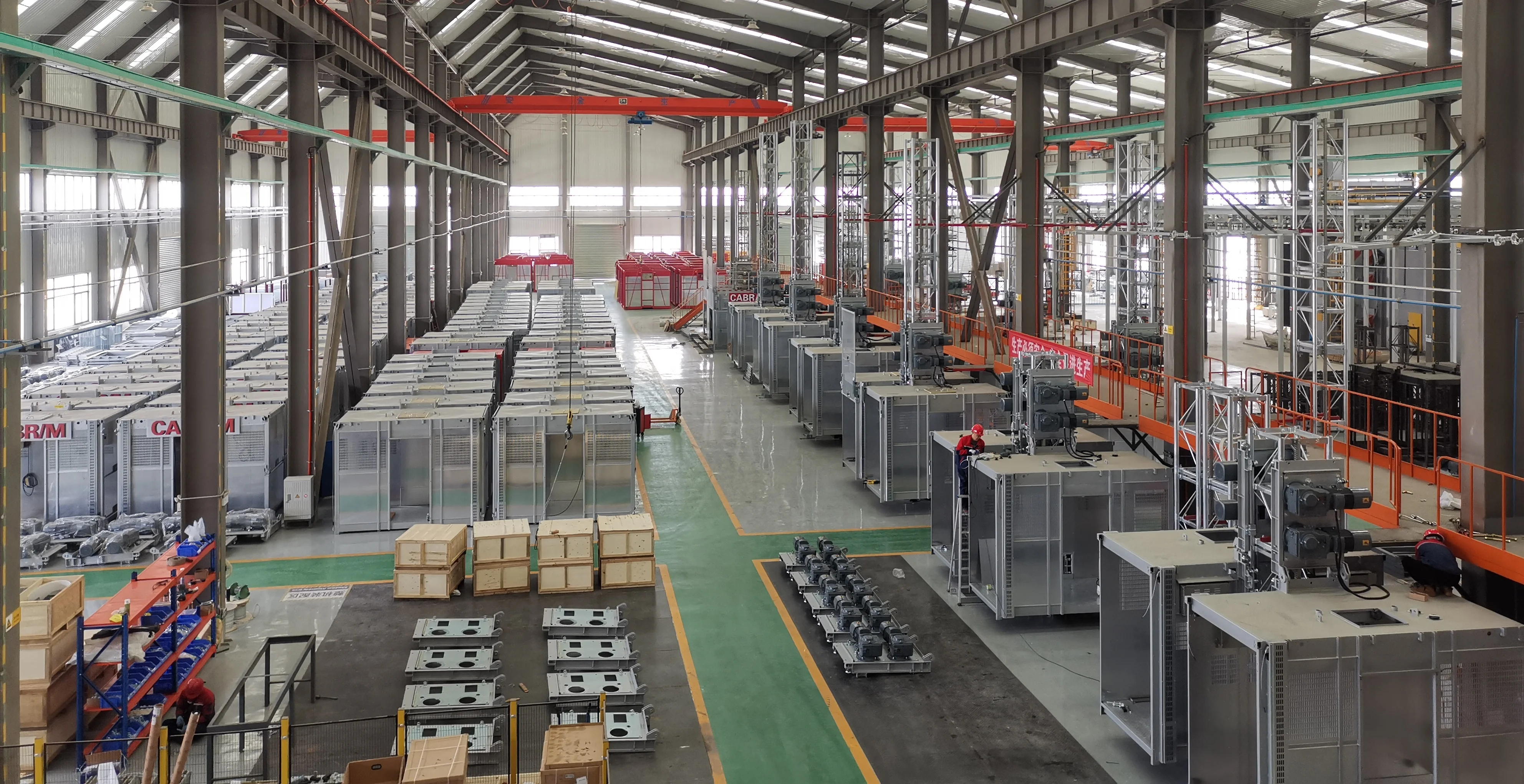 Outdoor lift double cabin construction elevator with compact structure construction hoist sc100/100