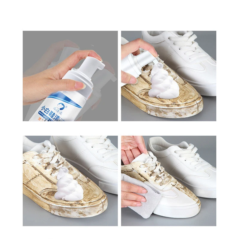Factory Supply Custom Free Logo Liquid Cleaning Solution Wood Sneaker Brush White Sneaker Cleaner Shoe Cleaner Kit