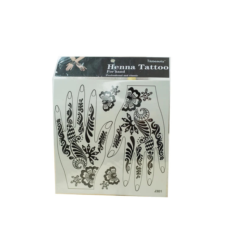 Custom temporary hanna tattoo sticker hand tattoo sticker with flower logo