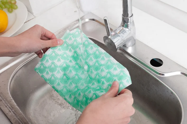 
Microfiber Cleaning Dish Cloth Rags Bamboo Cotton Kitchen Towels 