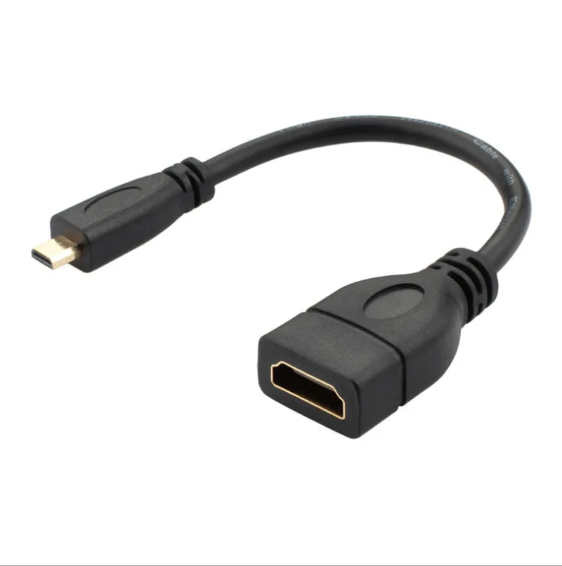hdmi to HDMI female HD adapter cable hdmi female to micro male cable extension cable 1.4 version HD