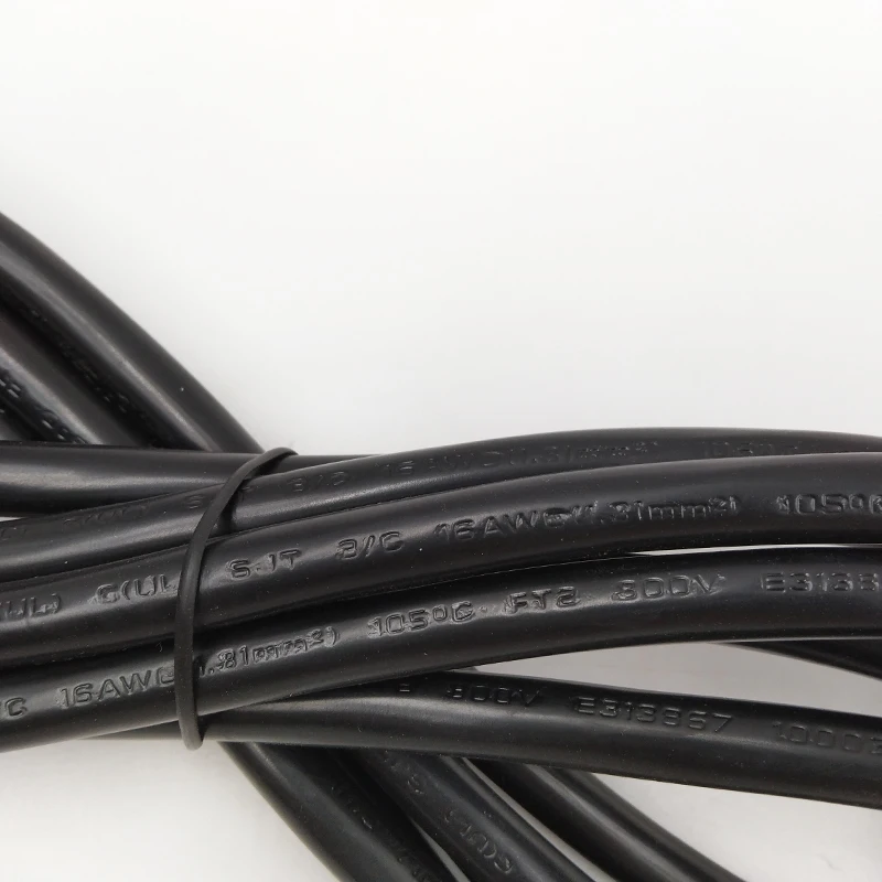 AC power cord with angled NEMA5-15P plug, free end